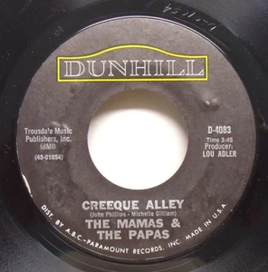 The Mamas & The Papas - Creeque Alley - 1967 NM Pop 45 - Imagen 1 de 2