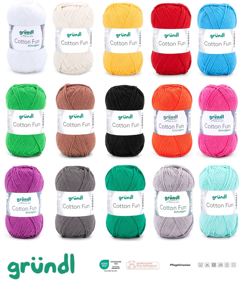 Gründl Cotton Fun 50g Wolle Garn Knäuel Stricken