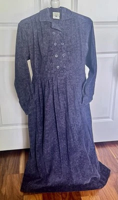 VTG 80s Laura Ashley Prairie Midi Shirt Dress SZ 8 Cottage Core Great Britain - Image 1 of 4