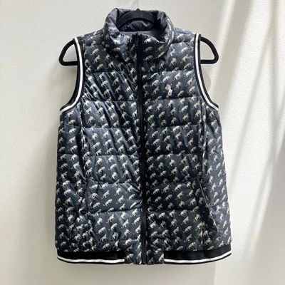 Chaleco acolchado reversible Polo Golf Ralph Lauren Leopardo para mujer talla M negro Foto 1 de 4