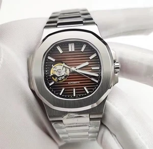 Herren Custom Uhr Seiko NH38 Uhrwerk Braun 40mm - Bild 1 von 6