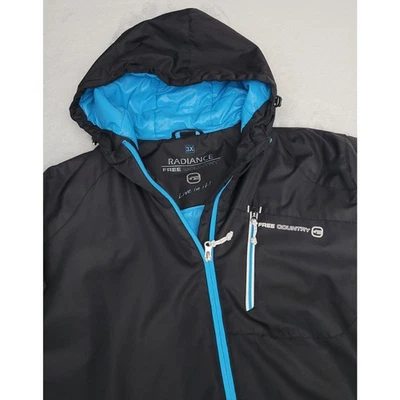 2006 Free Country Womens Radiance Jacket 3X Black Blue Liner - Image 1 of 4