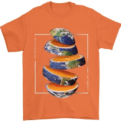 Nuestra Naranja Planeta Tierra Uno Cristal Solo Camiseta Hombre 100% de Algodón - Imagen 1 de 4
