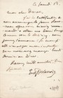 Eugène DELACROIX lettre autographe signée à Francisque Duret bourse