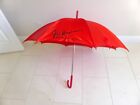 Grand parapluie vintage Fred Hayman Beverly Hills rouge