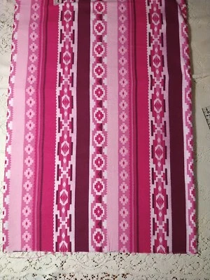 Pink Aztec Cotton Flannel Fabric 16"x42" Southwest Tribal - Image 1 of 3