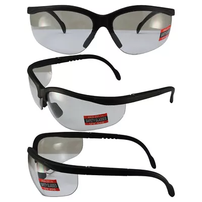 Global Vision Full Moon Clear Safety Glasses Shatterproof Scratch Resistant - Image 1 of 4