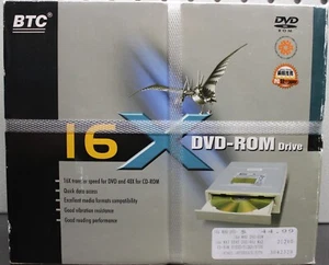 BTC 16x Internes DVD-ROM Laufwerk ATPI Beige Neu Versiegelt - Bild 1 von 10