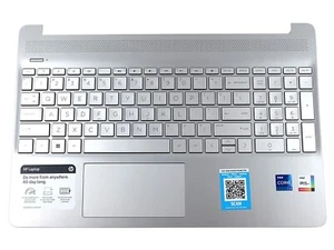 CONJUNTO REPOSAMANOS TECLADO REPOSAMANOS PANEL TÁCTIL HP 15-DY 15-EF 15S-EQ 15S-FQ L63578-001 - Imagen 1 de 2
