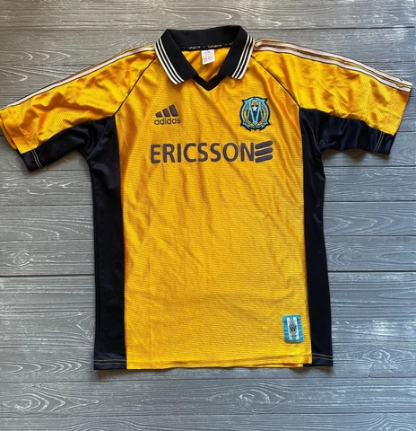 OLYMPIQUE MARSEILLE THIRD FOOTBALL SHIRT 1998/1999 SOCCER JERSEY ADIDAS SZ XL Cover