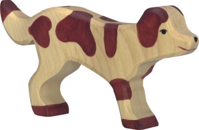 HOFHUND von Holztiger Hund Holzhund Holztier Bauernhof Wachhund aus Holz NEU
