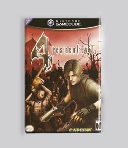 RESIDENT EVIL 4 / GAMECUBE - IMÁN NEVERA DE 2""x3"" (Nintendo Game Box Retro Horror - Imagen 1 de 3