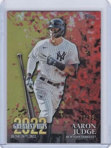 2023 Topps Series 1 2022 Greatest Hits Gold #14 Aaron Judge Yankees 70/75 - Picture 1 of 2