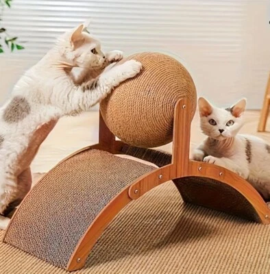 Katzenkratzbaum Katzenbaum Kletterbaum Kratzmöbel Katzenkratzbrett mit Kratzball - Bild 1 von 4