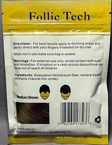 5 - Hair Building Fibers Refill Medium Brown 57g Thinning Hair Loss Concealer - Picture 1 of 2
