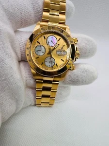 RARE FESTINA Chronograph F652-F25A- Solid 18K Gold “Daytona Style” SWISS MADE - Picture 1 of 24