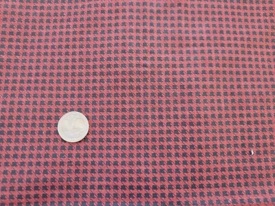 COTTON FABRIC-  Black Houndstooth on Rust by Cranston Print Works BTY - Image 1 of 2