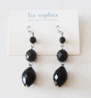 Lia Sophia Jewelry Black Earrings - Image 1 of 4