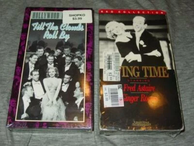 2 VHS Movies : Swing Time (Astaire) & Till the Clouds Roll By (Garland) SEALED - Image 1 of 2