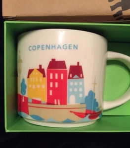 Starbucks Copenhagen Mug YAH Denmark You Are Here Bicycle Harbor New Coffee Tea - Picture 1 of 7