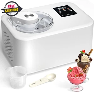 No Pre-Freezing Ice Cream Machine 1.2L, Ice Cream Maker with Compressor, 3 in 1 - Picture 1 of 12