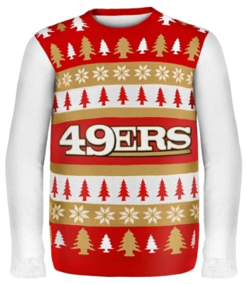 Suéter feo de la NFL marca denominativa grande de los 49Ers de San Francisco coleccionables para siempre nuevo/etiqueta Foto 1 de 2
