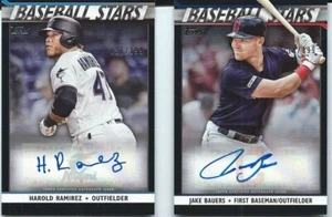 2020 TOPPS Stars Autographs AUTO Jake Bauers & Harold Ramirez BLACK /199 - Picture 1 of 1