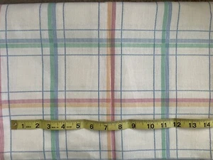 VINTAGE PLAID PASTEL AMERITEX 100% COTTON FABRIC - Picture 1 of 1