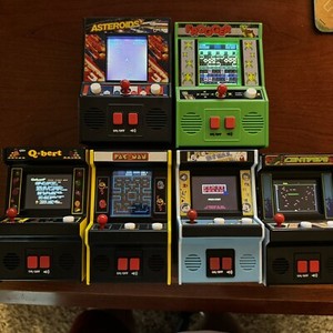 Lot of 6 Classic Arcade Games - Pac-Man, Asteroids, Frogger, Q-Bert, Centipede +