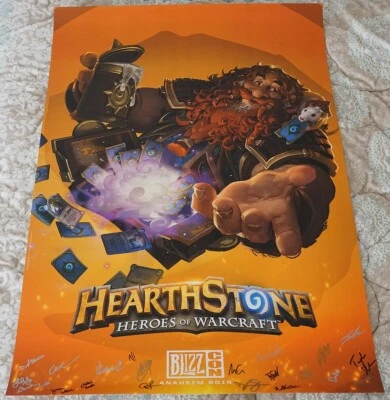 BlizzCon 2015 Official Hearthstone Signed Poster - Image 1 of 4