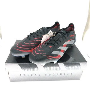 adidas Predator Elite FG ID3878 Core Black / Grey Four / Lucid Red Men Spike - Picture 1 of 13