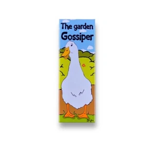 "Imán de pato Go Away retro retrato de mascotas decoración coleccionable regalo hecho a mano 1,5x4,5" - Imagen 1 de 5