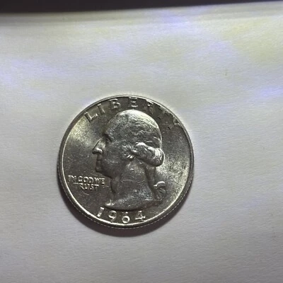 1964 SILVER Quarter Off Center Strike Mirror Condition - Image 1 of 4