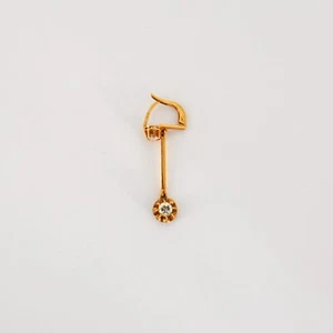 Boucles d'oreilles en Or Jaune 18 carats sertie de diamants naturels - Picture 1 of 6
