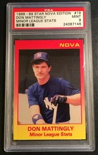 1988-89 DON MATTINGLY STAR NOVA EDITION MINOR LEAGUE STATS #19 PSA 9 POP 4 (630)