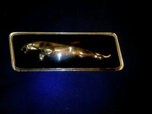 Jaguar XJ6 '1969' Front Lower Wing Acrylic Black And Chrome Badge - Picture 1 of 7