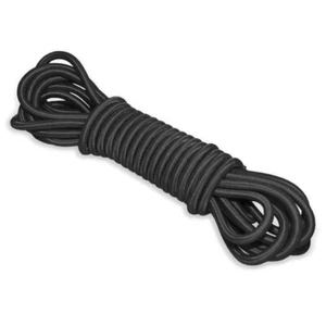 Black Elastic Bungee Rope Shock Cord Tie Down Elastic Return of at Least 100% - Picture 1 of 7