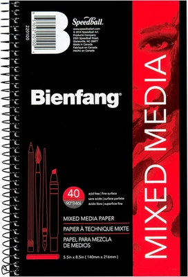 Mixed Media Pad, 5.5X8.5 Inches, 40-Sheets Artist Paper, Spiral-Bound Sketchbook - Image 1 of 4