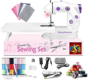 for Beginners with Extension Table Adjustable 2 Speed 2 Thread Mini Sewing Machi - Picture 1 of 10