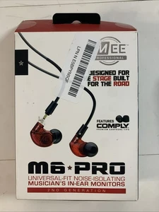 Monitores intrauditivos de músico con aislamiento de ruido M6 Pro 2da generación rojo MEE Audio - Imagen 1 de 5