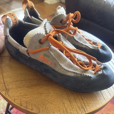 La Sportiva Mythos Eco Climbing Shoes Sandstone/Orange Men's Sz 10 Women’s Sz11 - Image 1 of 4