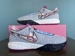 Nike LeBron 20 EYBL grau Basketballschuhe Herren Größe 9,5 VNDS FN5154-001 OHNE DECKEL - Bild 1 von 13