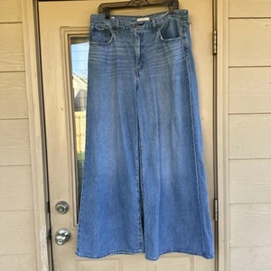 Levi's Premium BIG E XL Flood Wide Leg Jeans Women Baggy Flare Loose Oversize - Picture 1 of 14