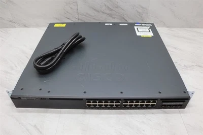 Conmutador de red WS-C3650-24PS-L Cisco Catalyst 3650 24 puertos 2x PSU con orejas Foto 1 de 4