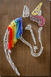 DIY String Art Creative Woman Kit RAINBOW UNICORN Stitching Handmade Embroidery - Picture 1 of 7