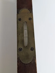 Antique Stanley Rule & Level 18" Wood Brass Spirit Level Pat 1891 1896 USA - Picture 1 of 10