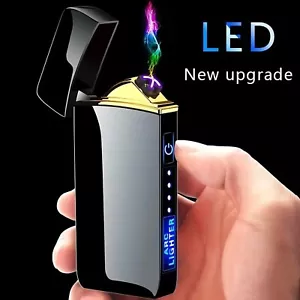 Lighter Rechargeable, USB Dual Arc Plasma Electric Windproof Excellen Gift - Picture 1 of 11