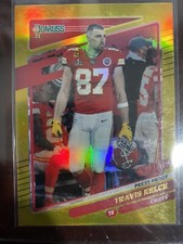 Travis Kelce GOLD PRESS PROOF 2021 Donruss HOLO PREMIUM STOCK #118 VARIATION
