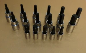 NEW Craftsman 17 Hex Bit Socket Set, 1/4 3/8", SAE/Metric, Allen Wrench/Key Bits - Picture 1 of 1