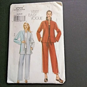 Vogue Misses Jacket & Pants Pattern V 7915 Size 14-16-18 Uncut Brand New - Picture 1 of 4